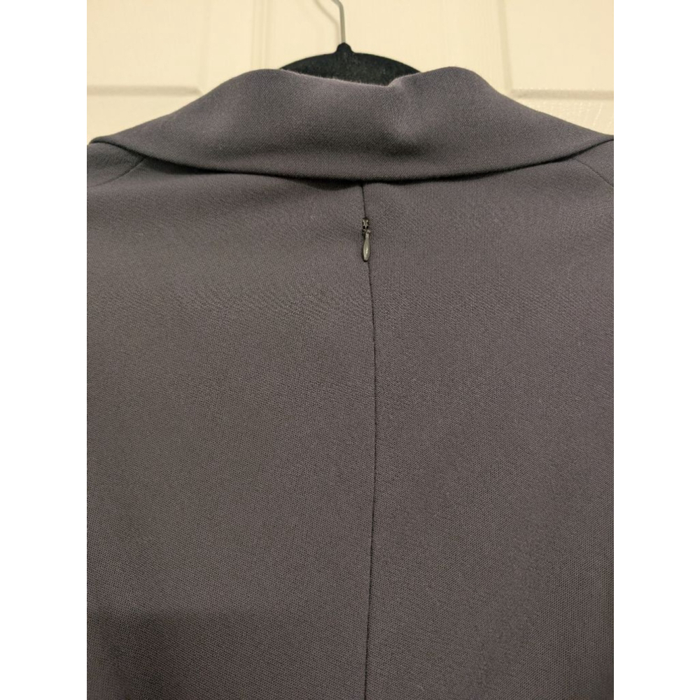 Women's Luxury Bottega Veneta Gray Virgin Wool Short Sleeve Dress Size 4 office - Picture 6 of 10